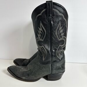 Tony Lama-Shrunken Shoulder Bull Hide Men 8.5 D (Narrow) Western Boots 6252
